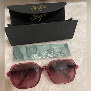 Maui Jim LITTLE BELL Women’s Polarized Fashion Sunglasses-Raspberry